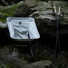 軽量アウトドアキャンプ用月型折りたたみチェア【持ち運び便利・釣りやピクニックに最適】