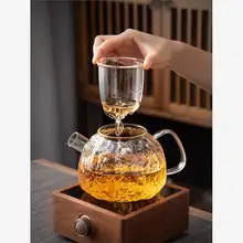 耐熱ガラス製の日本式ティーポット【大容量・厚手・抽出用】（セットアップ対応）