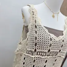 レトロな花飾りのレースマキシワンピース【ノースリーブ・重ね着対応】