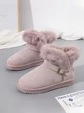 加厚の暖かい裏起毛ブーツ【一体型・スリッポン・女性用・冬用】