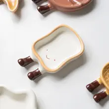 インス風和式パン用陶器ディップ皿【ソース皿・トマトケチャップ用・わさび用】
