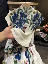 高級感あるコーン粒のプリーツ柄Tシャツ【夏用・スリムフィット・ウエストゴム】と百褶裙（セットアップ対応）