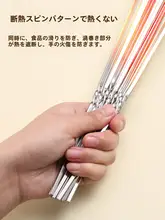 304ステンレス製 バーベキュースティック【羊肉串用・耐久性に優れた鋼製・平型デザイン】
