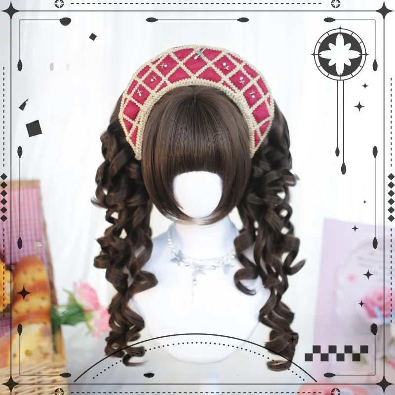 二次元スタイルローマンカールウィッグ：プールヘアアレンジに最適な長髪ロリータ風アレンジ