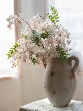高級造花 假槐花セット【紫粉色・北欧風・壁面装飾用】（セットアップ対応）