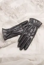 本革製 レディース ヴィンテージ風小山羊皮手袋【タッチパネル対応・保温・薄手・冬用】