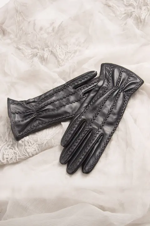 本革製 レディース ヴィンテージ風小山羊皮手袋【タッチパネル対応・保温・薄手・冬用】