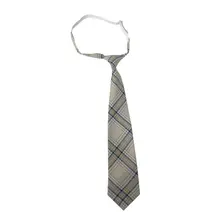 ミルクティーカラーのチェック柄JK制服【女性用・結ばないネクタイ付き・男女兼用】（セットアップ対応）