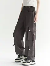 万有引力博物館 レディース ワークパンツ【サイドポケット・ゆったりシルエット・束脚デザイン】