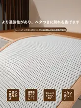 Beyond home 防滑仕様の藤製ソファクッション【リビング用・快適な涼感・単品】