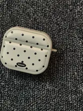 レトロなシンプルデザインのモノクロドット AirPods Pro用ケース【衝撃吸収・防塵】