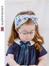 かわいい刺繍入り布製女の子用ヘアバンド【子供用・英倫スタイル】