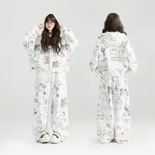 スウェット 2点セット レディース ガーリー グラフィティ柄 ジップアップパーカー ジョガーパンツ ルーズ 秋「KEIKO」