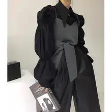 万能なランタンスリーブシャツとキャミソールの組み合わせ（セットアップ対応）