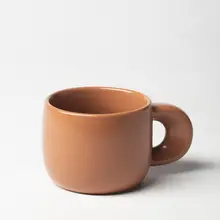 北欧デザイン 磁器製 コーヒーカップ【シンプル・オートミール用・牛乳・オフィスカジュアル】