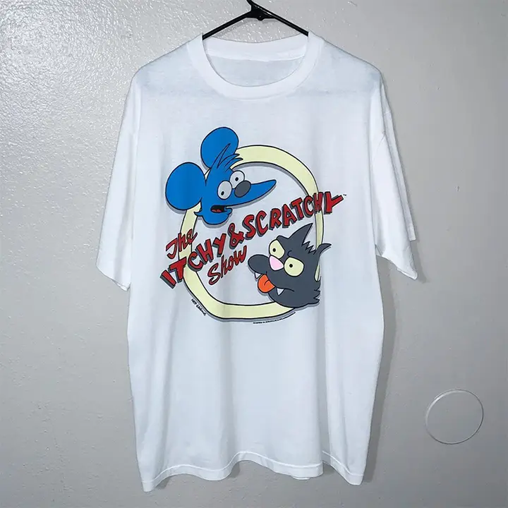 カジュアルなアニメプリントTシャツ【オーバーサイズ・短袖・コットン】