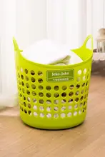 プラスチック製 洗濯物収納バスケット【浴室用・分別収納・便利なデザイン】