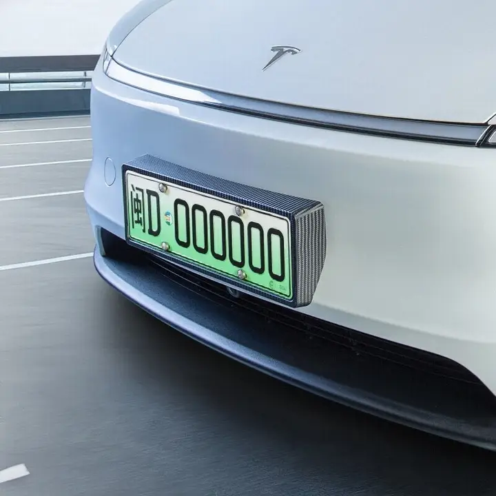 テスラ Model Y 用ナンバープレート保護フレーム【内装タマイズ用】