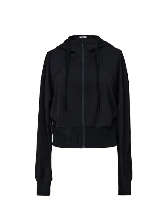 速乾性アスレチックフードジャケット【高ストレッチ・四針六糸・サウスウェア】