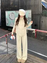 極上の柔らかさ 加厚ストレートパンツ【ハイウエスト・レディース・白色】（セットアップ対応）