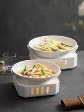 陶器製 深皿【中華スタイル・保温機能・デザイン皿】