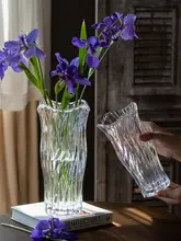高級透明ガラス花瓶【北欧風・卓上水耕植物用・シンプルデザイン】