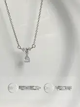 気品あるジルコン滴型ネックレス【925純銀・ロングネックライン用・シンプルデザイン】