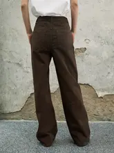 ジーンズ【デニムパンツ・レディース・ジーパン・ストレート・ワイドレッグ・定番デザイン】