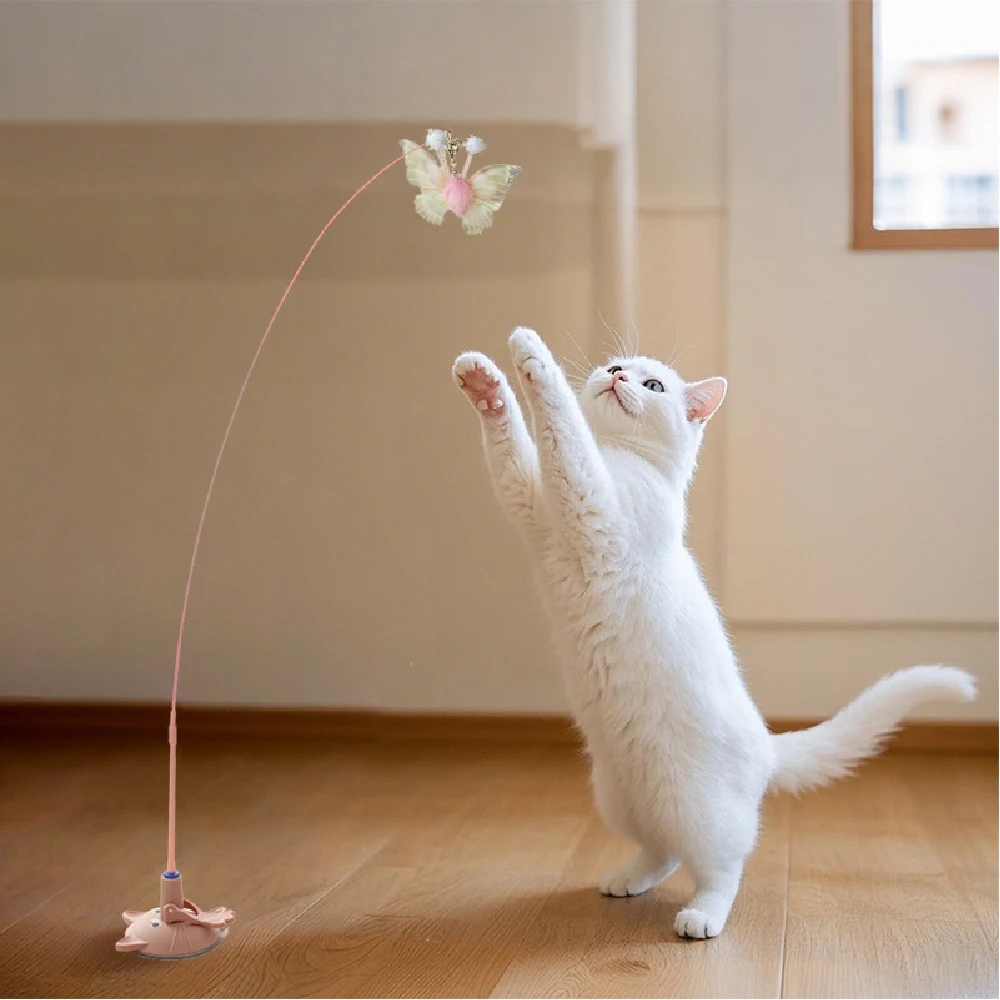 猫飼いが買ってよかったもの・悪かったもの正直に言う | 猫用吸盤おもちゃ【羽毛付き・取替え可能・遊び用】の遊び効果と実測データ