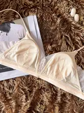 桑蚕絲100%製 フランス風三角ブラジャー【夏用・薄手・美背・細肩ストラップ・小胸対応】