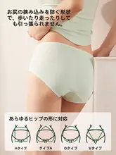 女性用純綿抗菌三角パンツ【極上の柔らかさ・レース付き・無痕デザイン】（セットアップ対応）