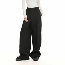 高級感のある気品漂うストレートワイドパンツ【ハイウエスト・ゆったり・エレガント】