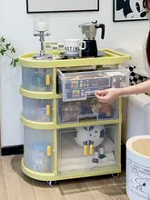 リビング用 コーヒー収納ワゴン【多機能・抽斗付き・軽量・3段】
