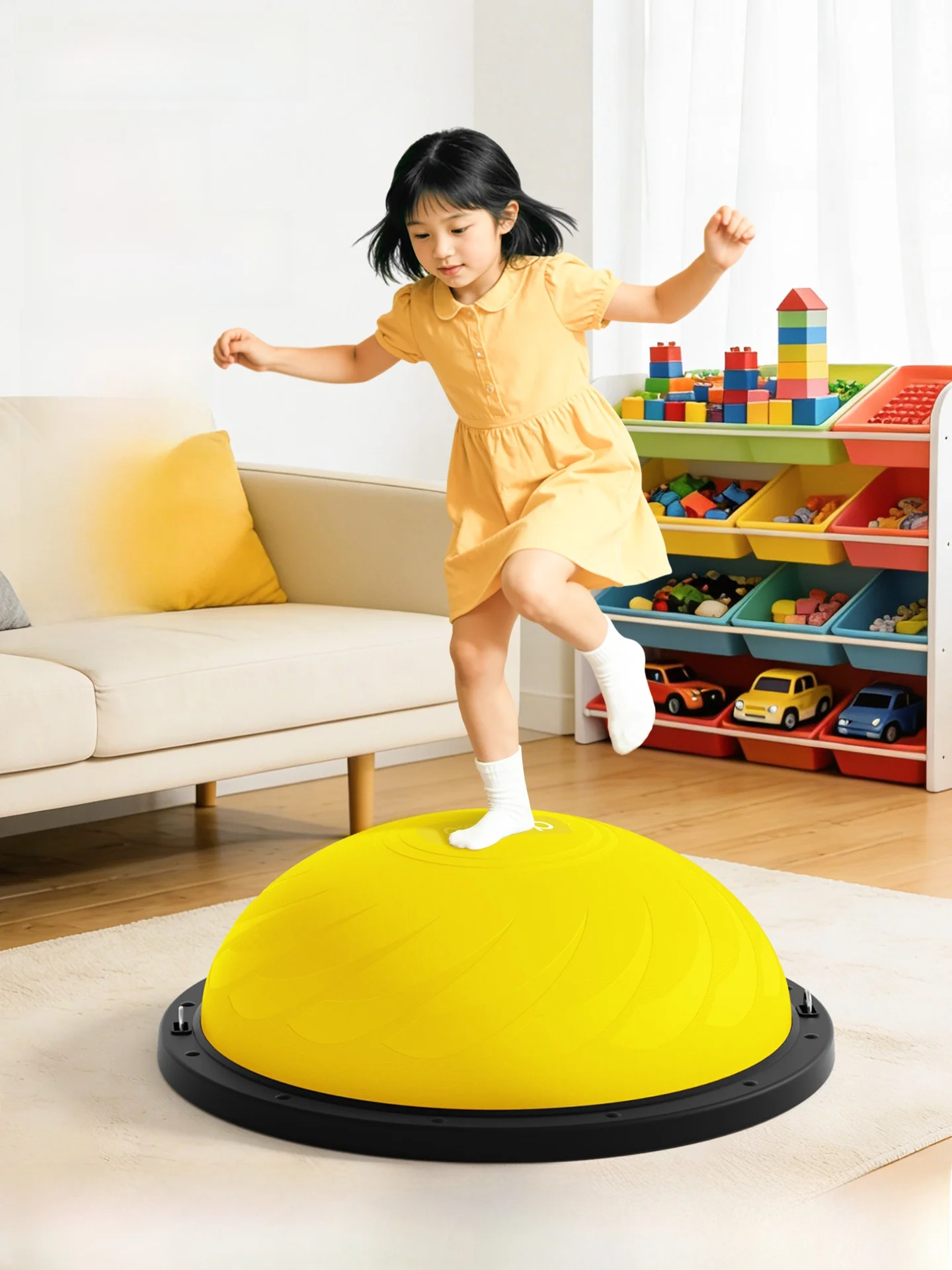 子供用バランスボール：半球形感覚統合トレーニングの実用性と使用シーン