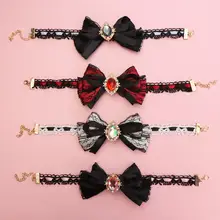 ペット用カラー【猫・犬用・レースリボン・アンティーク調デザイン・シーズンレス】