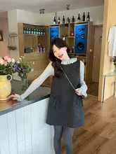 フェミニンなフリル袖長袖Tシャツ【夏用・重ね着・ラメタンクトップ付・ワンピース】（セットアップ対応）