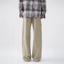 レトロスタイル メンズカーゴパンツ【デニム素材・春秋用・フィット・純綿】（セットアップ対応）