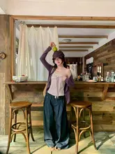 フランス風デザインのバンド付きビスチェとフリル付きニットカーディガン【夏季・軽やか】（セットアップ対応）