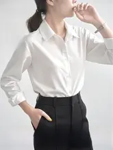 白シャツ 女性 職業 通勤 トップス しわになりにくい 長袖 気品 高級感 インナーシャツ