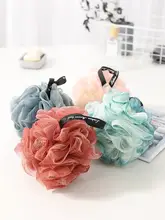 大サイズ バスボール シャワー用スポンジ【可愛いデザイン・泡立ち良好・ボディ洗浄用】