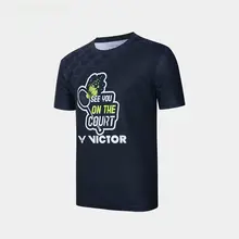VICTOR バドミントン トレーニング用 ニット半袖Tシャツ【メンズ・スポーツウェア】