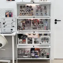 多層式の大容量展示キャビネット【防塵仕様・鉄製・床置き型】