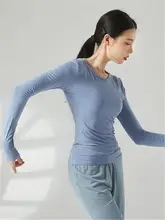 モダール製 ラウンドネック長袖レディースダンスウェア【中国舞・クラシックダンス・練習用】