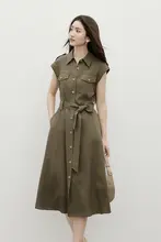 気品あふれるノースリーブワンピース【レイセール・コットン風・カジュアルデザイン】（セットアップ対応）