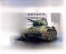 中国T34/85中型戦車プラモデル【組み立て式・ホビー・ディスプレイ用】