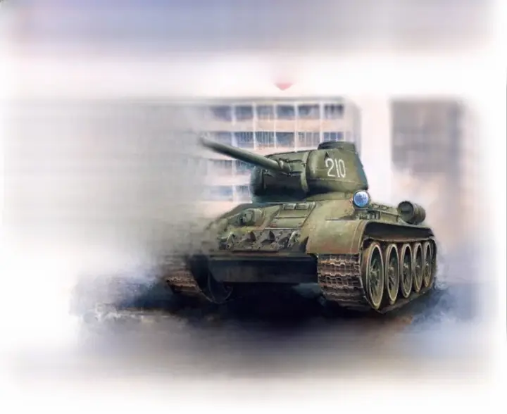 中国T34/85中型戦車プラモデル【組み立て式・ホビー・ディスプレイ用】