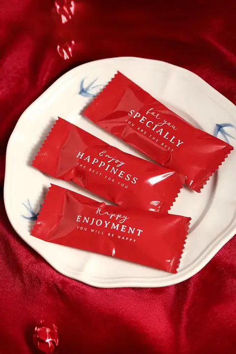 紅色アルミホイルのキャラメル包装袋【お菓子用・新年・牛轧糖専用】