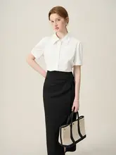 通勤用白衬衫【デザイン・夏用・女性用】