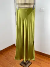 高ウエストロングシフォンマーメイドスカート【サイドスリット・体型カバー効果】