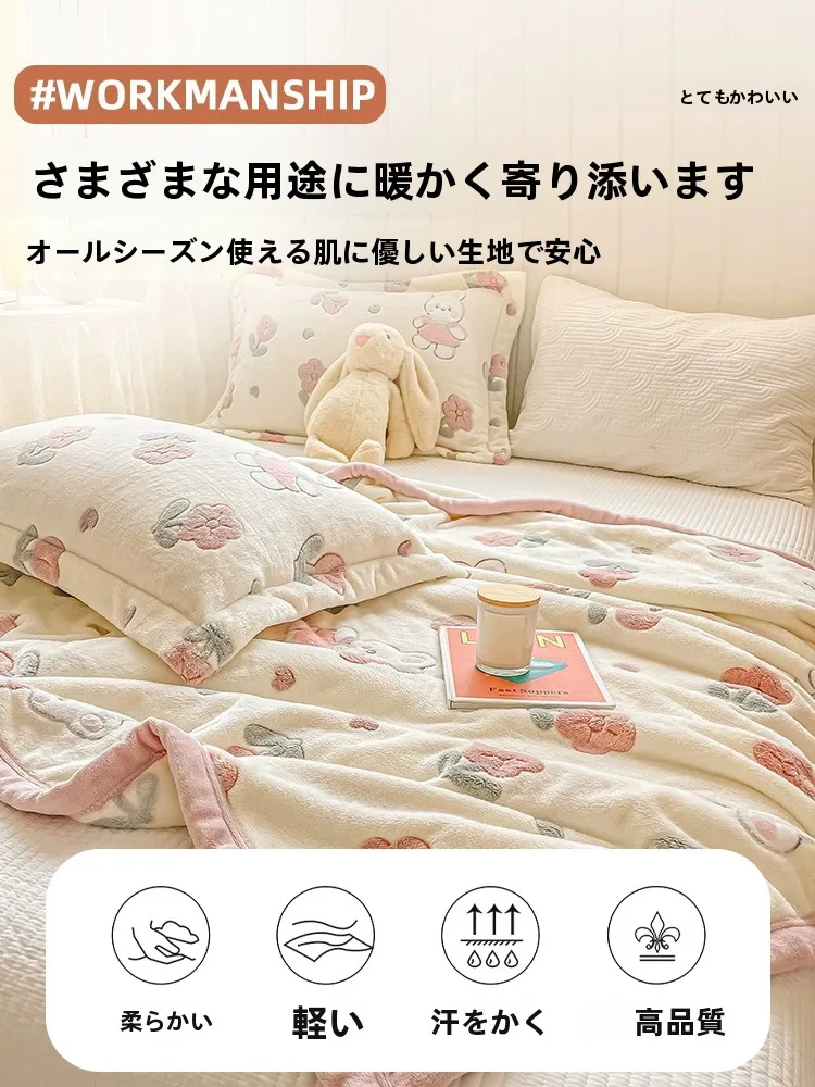 冬用ミルクフリースベッドシーツ：厚手で暖かく、子どもも安心の高密度ミルクベルベット3点セット